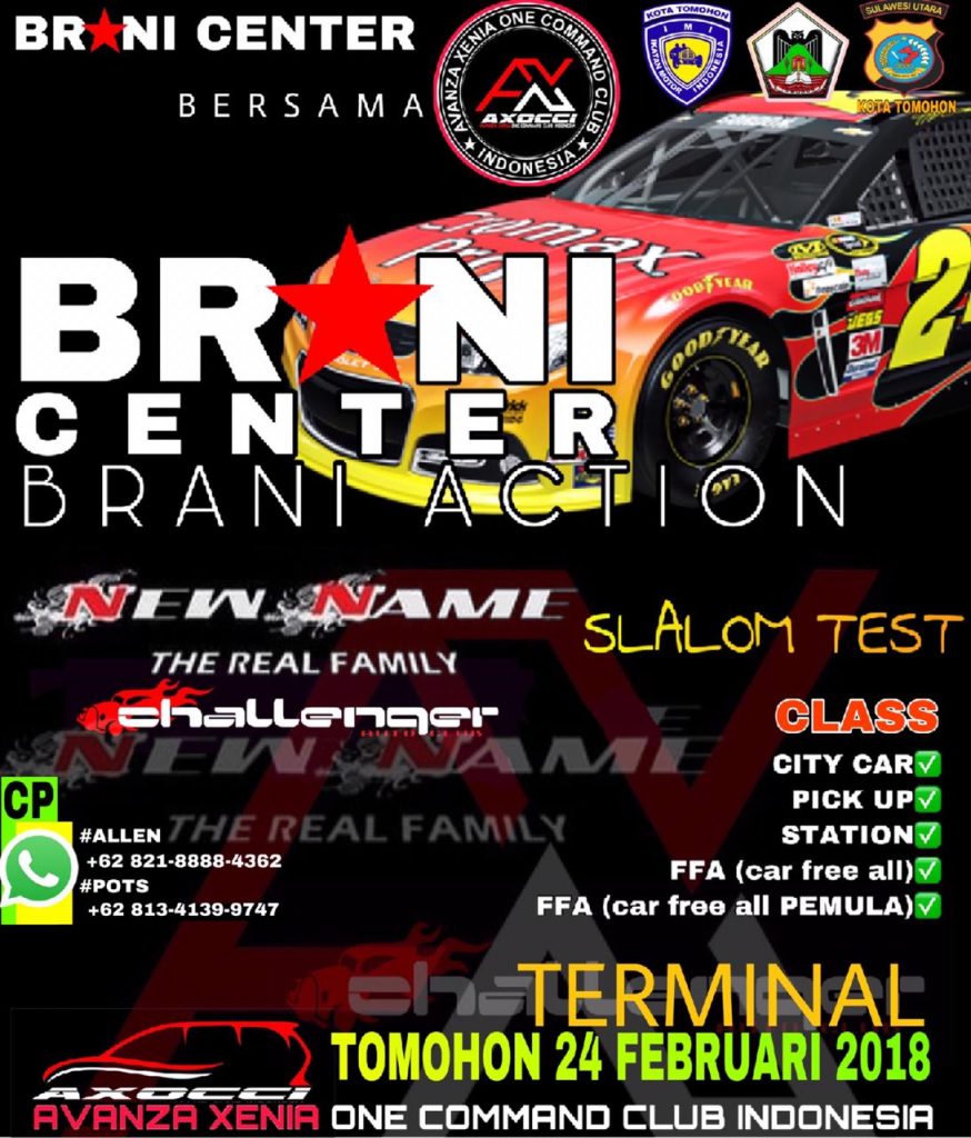 Besok, Brani Center  Guncang Tomohon Dengan Ivent Otomotif