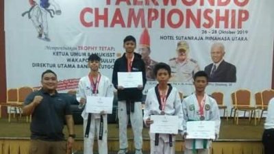 Atlet Kotamobagu Bawa Pulang 14 Medali pada Kejuaraan Taekwondo