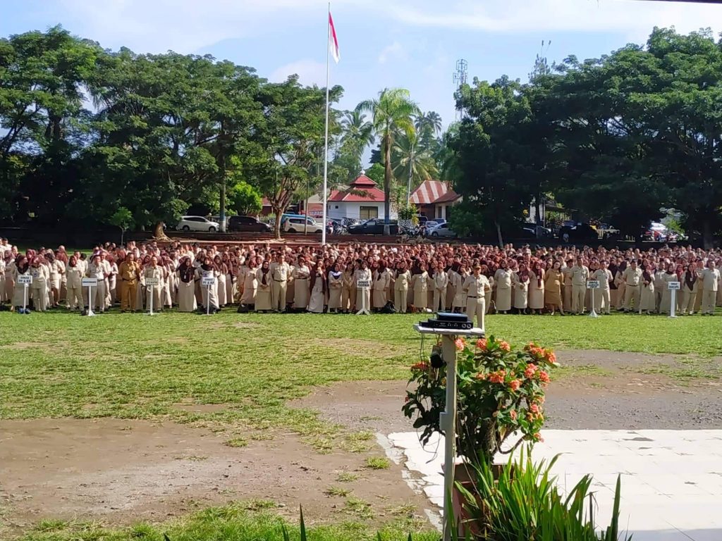 Selain ASN, Hanya THL Dishub dan Satpol PP yang ikut Apel Perdana