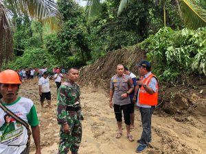 Polres Bolmong Kerahkan Puluhan Personel di Lokasi Bencana
