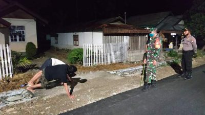 Pelanggar Jam Malam di Paguat, Selain Kena Sanksi Push Up Terancam Dipanggil Polisi