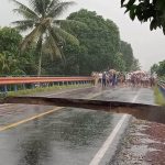 Hujan Lebat, Jembatan Kosio Putus