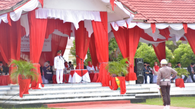 Wabup Irup Upacara Bendera HUT Ke-75 Proklamasi Kemerdekaan RI