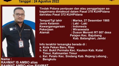 Rahmat Ambo (Bos) Investasi Bodong Di Gorontalo Berstatus DPO