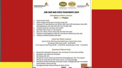 PGP Buka Job Fair SMS Expo Pohuwato 2023, Cek Syaratnya