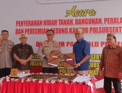 Pani Gold Project Menyerahkan Kantor Polsubsektor Buntulia Ke Kapolda Gorontalo